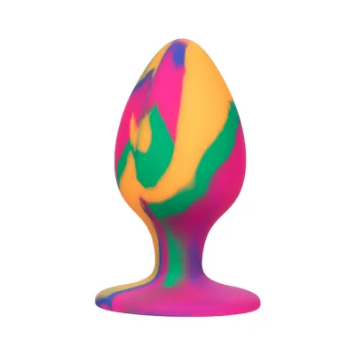 California Exotic 3 5 Cheeky Tie Dye Silicone Butt Plug
