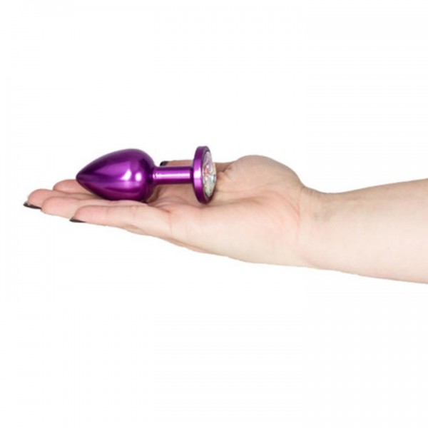 Bejewelled Purple Metal Jewelled Butt Plug – 3, 3.5 or 4 Inch — image 5 of 6