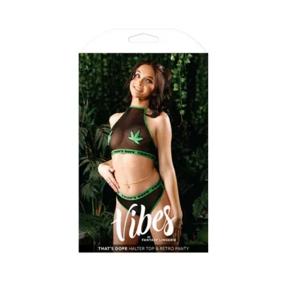 Fantasy Lingerie Vibes That s Dope Halter Top Retro Panty