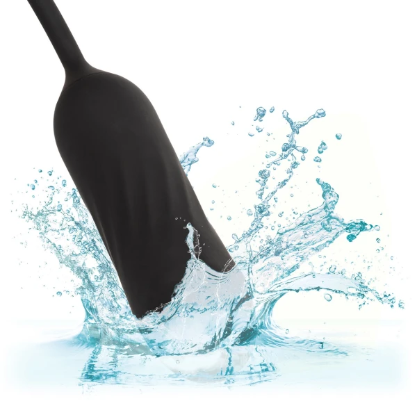 French Kiss Elite Lover Rotating Bullet Vibe & Flickering Tongue Clitoral Stimulator By CalExotics - Black