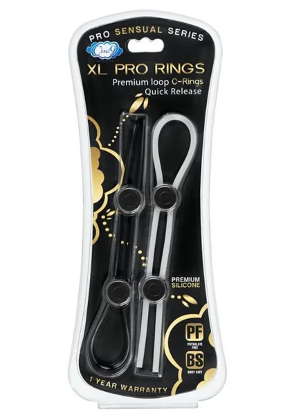 Cloud 9 - Pro Sensual Xl Pro Rings Black & Clear 2 Pack
