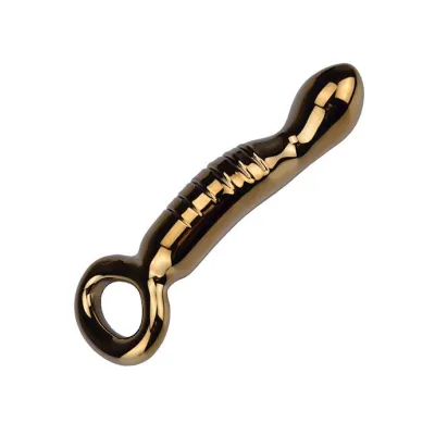 The Snake Gold Glass Butt Plug 7 Inch