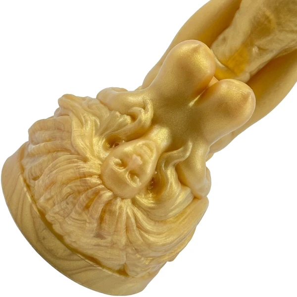 The Futanari 9.5" Silicone Fantasy G-Spot Dildo By Uberrime - Goldfinger