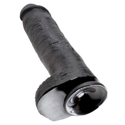 King Cock With Balls 11 Inch Black