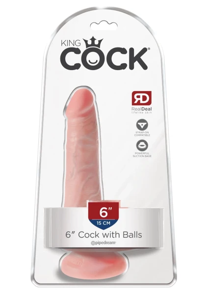 King Cock 6'' Cock with Balls
