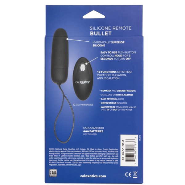 CalExotics Remote Silicone Bullet-Black