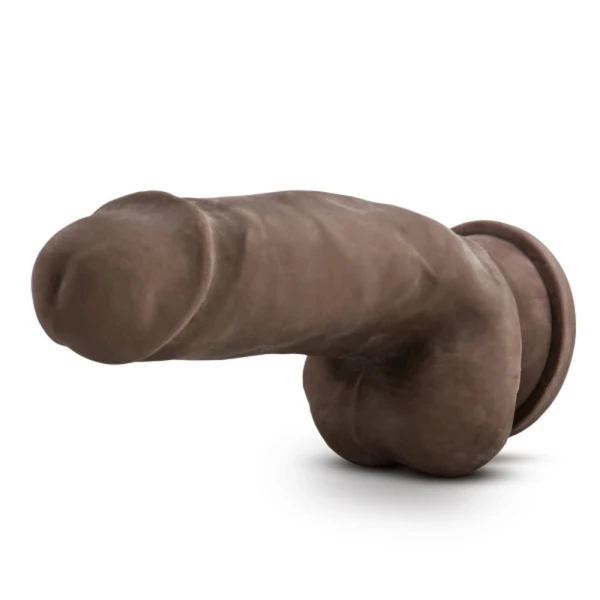 Dr. Skin Plus Girthy Posable Dildo With Balls 7 In. Chocolate