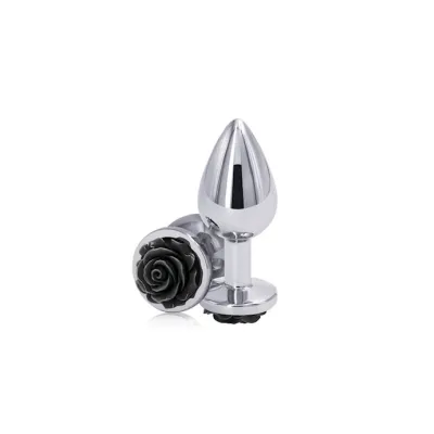 Rose Buttplug 3 5 Inch Black
