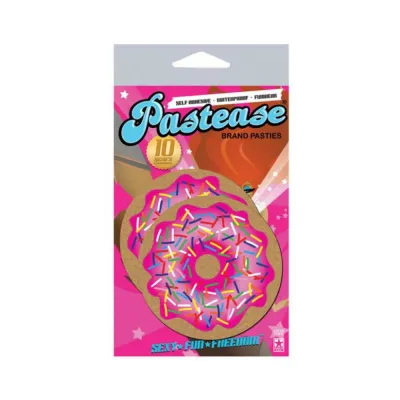 Pastease Donut Donut With Pink Frosting And Rainbow Sprinkles Nipple Pasties