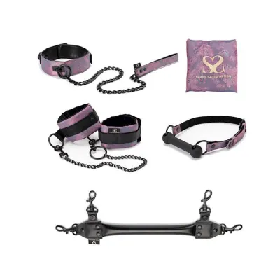 Bound Luxury Posture Collar Bondage Set Pink