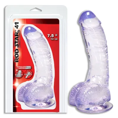 Rod Star 41 7 5 Clear Dildo With Balls