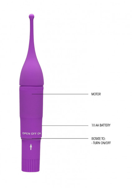 Clitoral Tickler - Purple Mini Wand Vibrator