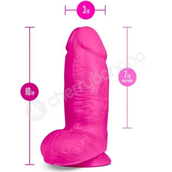 Au Naturel Bold Chub Pink 10" Flexishaft Dildo