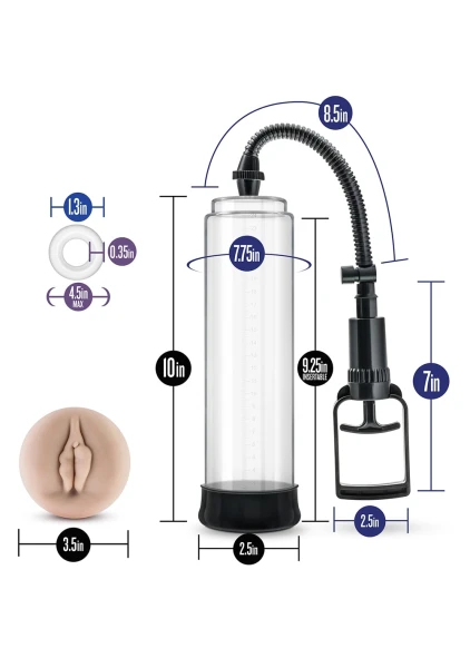 Performance VX5 Male Enhancement Penis Pump System With Realistic Sleeve By Blush - Clear