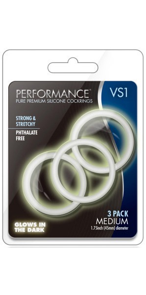 VS1 Medium Silicone Cock Rings x3