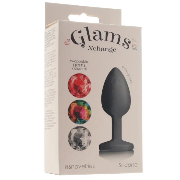 Glams Xchange Round Gem Butt Plug
