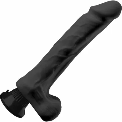 Real Feel Deluxe No 12 12 Suction Cup Vibrating Dildo Black