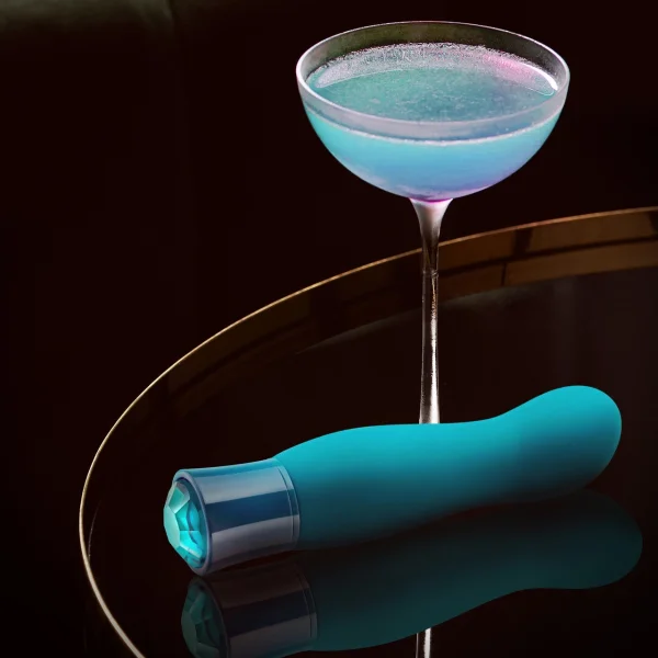 Oh My Gem Fierce Rechargeable Silicone Warming G-Spot Vibrator By Blush - Blue Topaz