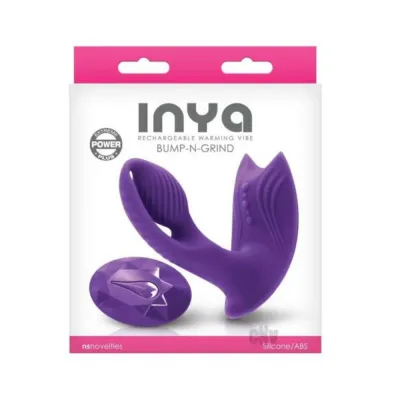 Inya Bump n grind Rechargeable Warming Dual Stimulator Purple