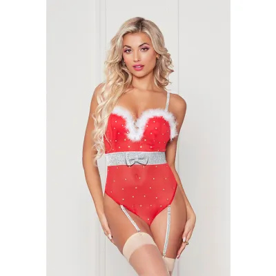 Seven Til Midnight Christmas Candy Cane Lane Mesh Teddy