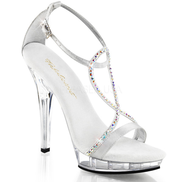 LIP-156 - 5" Heel, 3/4" PF Ankle Strap Sandal Featuring RS Ornament