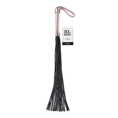 Brat Flogger Black Rose Gold