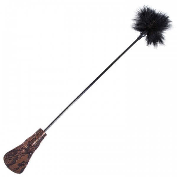 Bondara Amber Luxury Tickler Crop Duo - 23 Inch