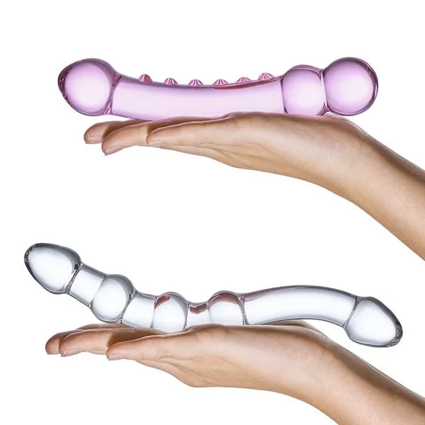 Glas Double Pleasure Glass Dildo Set