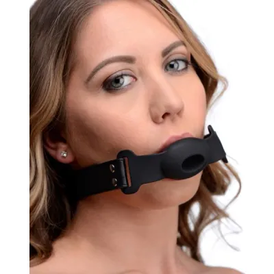 Strict Hollow Silicone Ball Gag O S Black