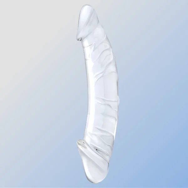 Gläs 12" Double Ended Glass Dildo with Anal Beads
