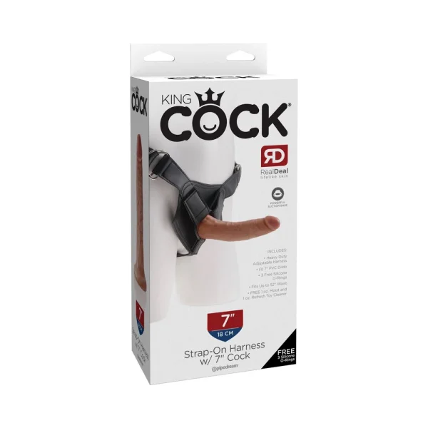 King Cock Strap-on Harness W/ 7in Cock Tan — image 12 of 20