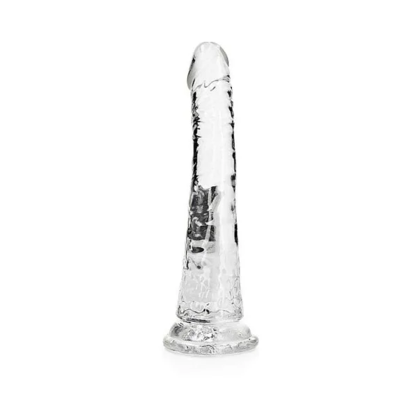 Realistic Dildos: Realrock Crystal Clear Slim 7 In. Dildo Clear