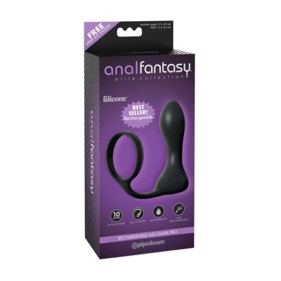 Anal Fantasy Elite Collection Rechargeable Ass gasm Pro Black 4 5 Inch