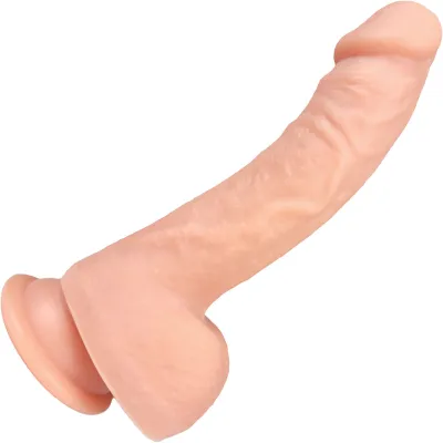 The Archer 6 Inch Silicone Realistic Dildo With Balls Suction Cup Base By Fukena Vanilla