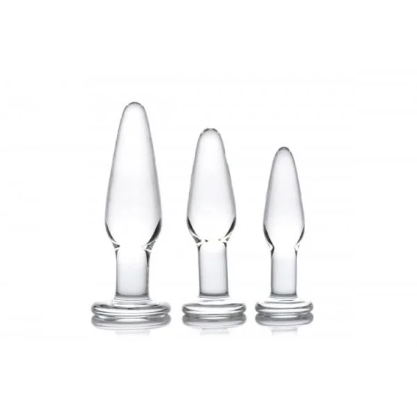 Prism Dosha 3 Piece Glass Anal Plug Kit