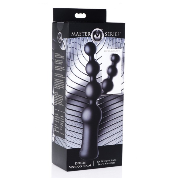 Master Series Deluxe Voodoo Beads 10x Silicone Anal Beads Vibrator — image 6 of 9