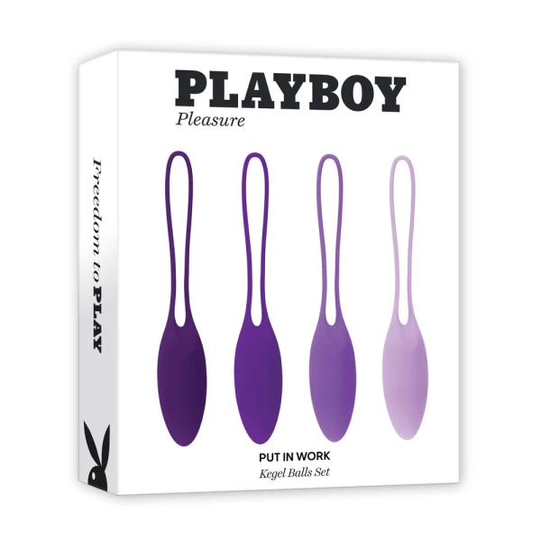 Playboy Pleasure Put In Work Silicone Kegel Ball 4 Piece Set