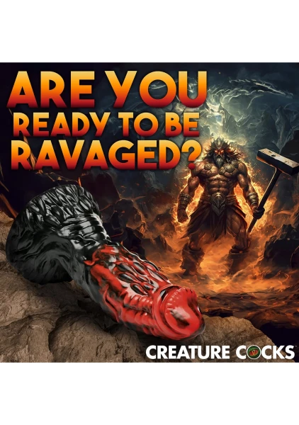 Vulcan 8.75" Silicone Suction Cup Dildo With Balls By Creature Cocks