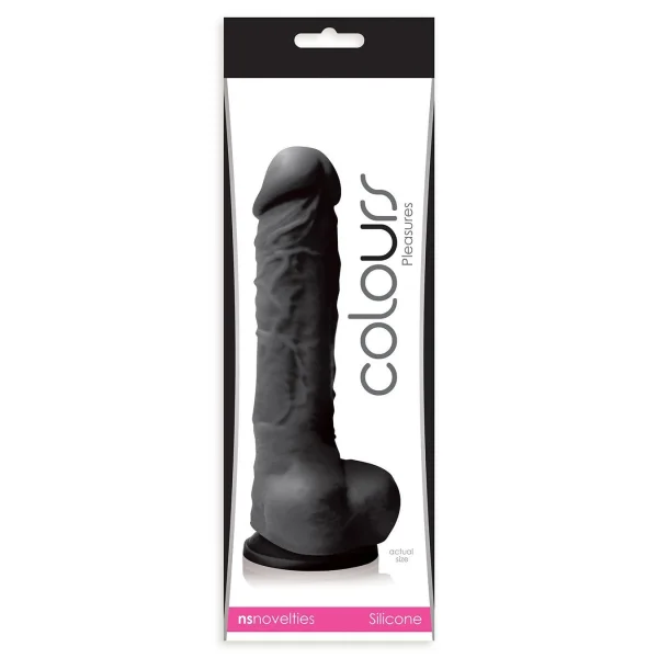 Colours Pleasures 5 Inch Black Silicone Suction Cup Dildo