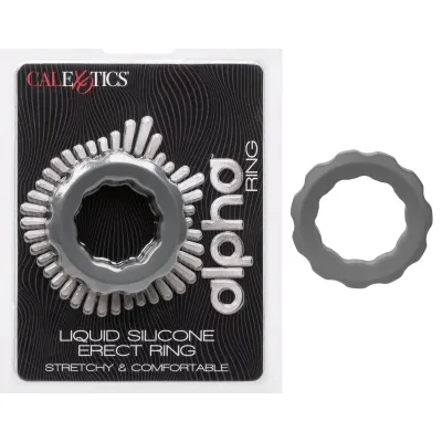 Alpha Liquid Silicone Erect Ring Gray