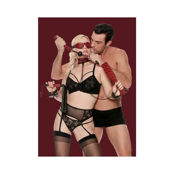 Ouch Luxury Bondage Kit  Burgundy
