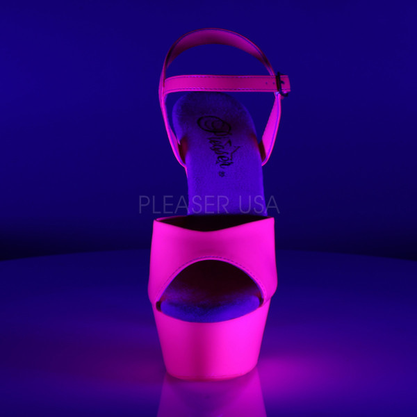 6 inches Heel, 1 3/4 inches PF Ankle Strap Sandal, Neon UV Reactive — image 2 of 8