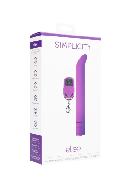 Elise Slim Remote Control Vibrating G-spot Vibrator - Purple
