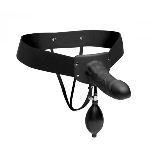 Pumper Inflatable Hollow Strap On Black