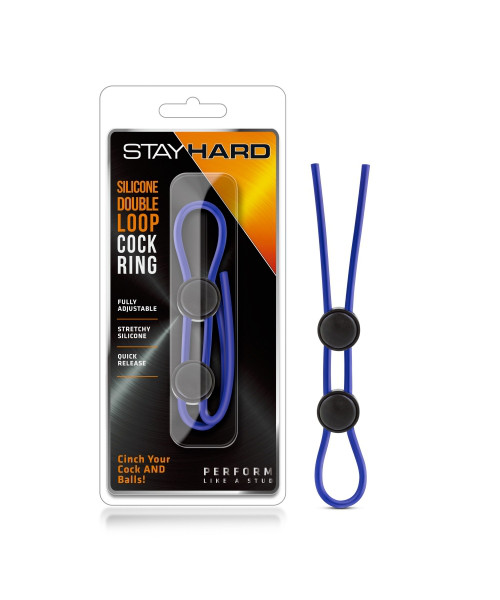 Blush Stay Hard Silicone Double Loop Cock Ring