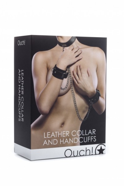 Leather Collar And Handcuffs