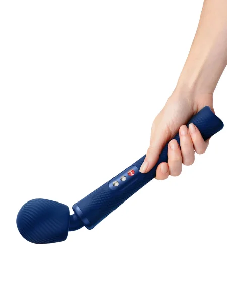Fun Factory VIM Silicone Rechargeable Vibrating Weighted Rumble Wand - Sunrise Orange