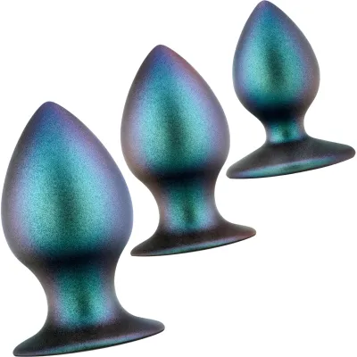 Anal Adventures Matrix Metaverse Silicone 3 Piece Butt Plug Kit By Blush Dark Millenia