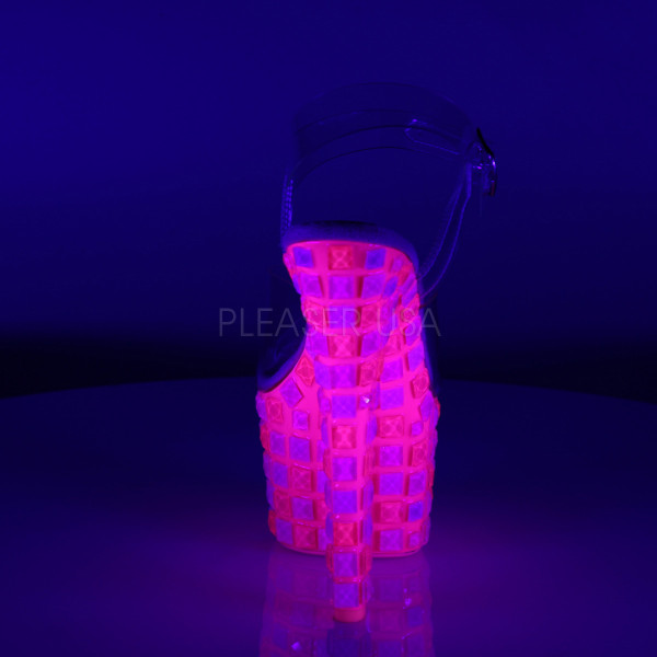 7 inches Heel, 2 3/4 inches PF Ankle Strap Sandal, Blacklight Reactive — image 4 of 16