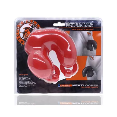 Meatlocker Chastity Cage Red 4 75 Inch